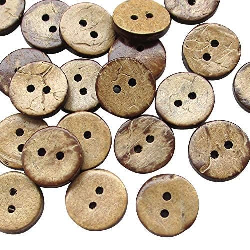 Natural Coconut Buttons – 2 Hole | 9–34 mm