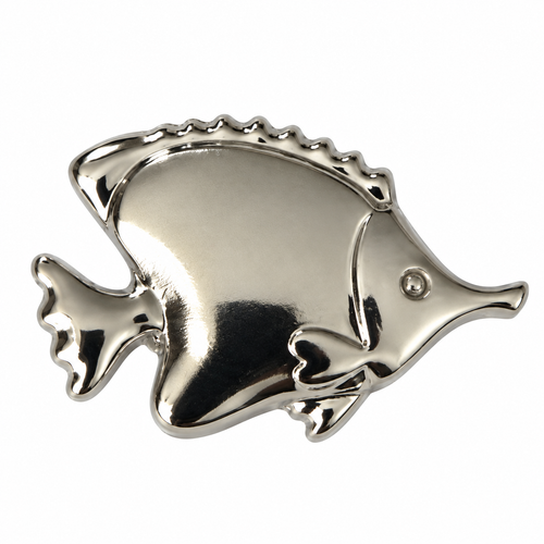 25 mm Silver Fish Metal Shank Button - Premium Fashion Accessories