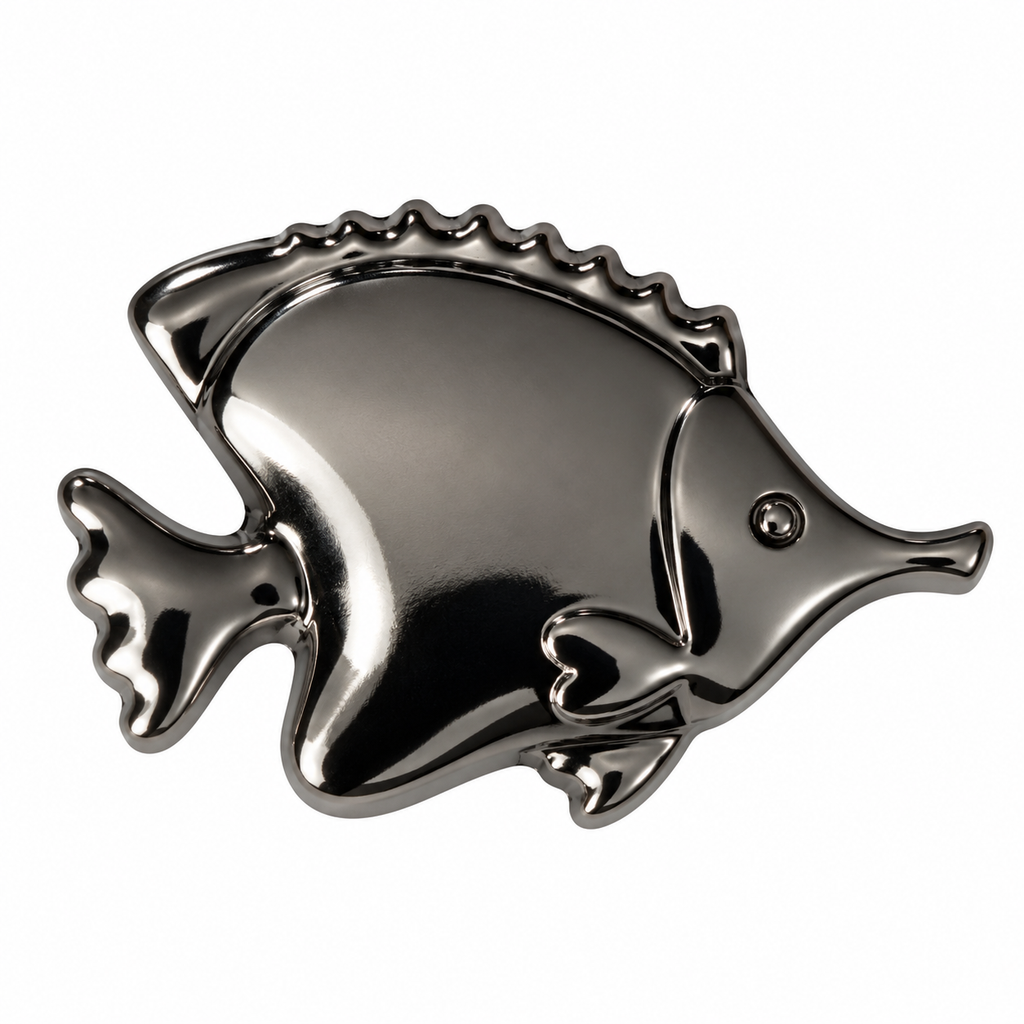 25 mm Gunmetal Fish-Shaped Metal Shank Button - Premium Fashion Accessories