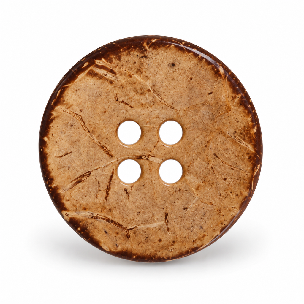 Natural Coconut Shell 4-Hole Buttons – 9–34 mm - Premium Fashion Accessories