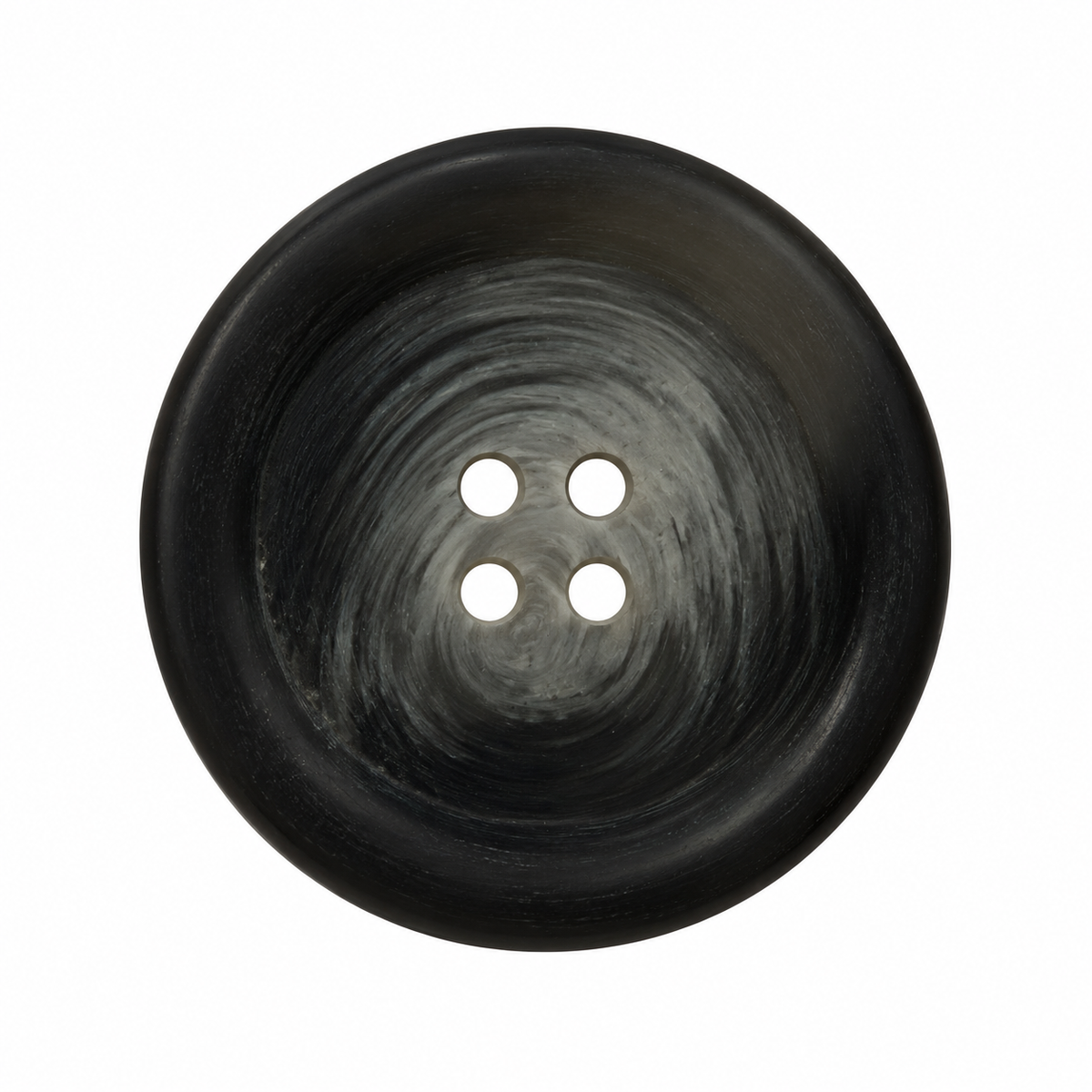 PG 265 Matte COL 1 Black & Grey Effect Polyester 4-Hole Button – 15–28 mm