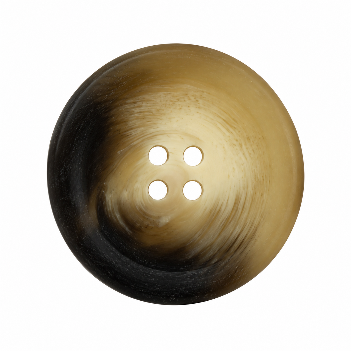 PG 265 Matte COL 4 Cream, Black & Orange Effect Polyester 4-Hole Button – 15–28 mm