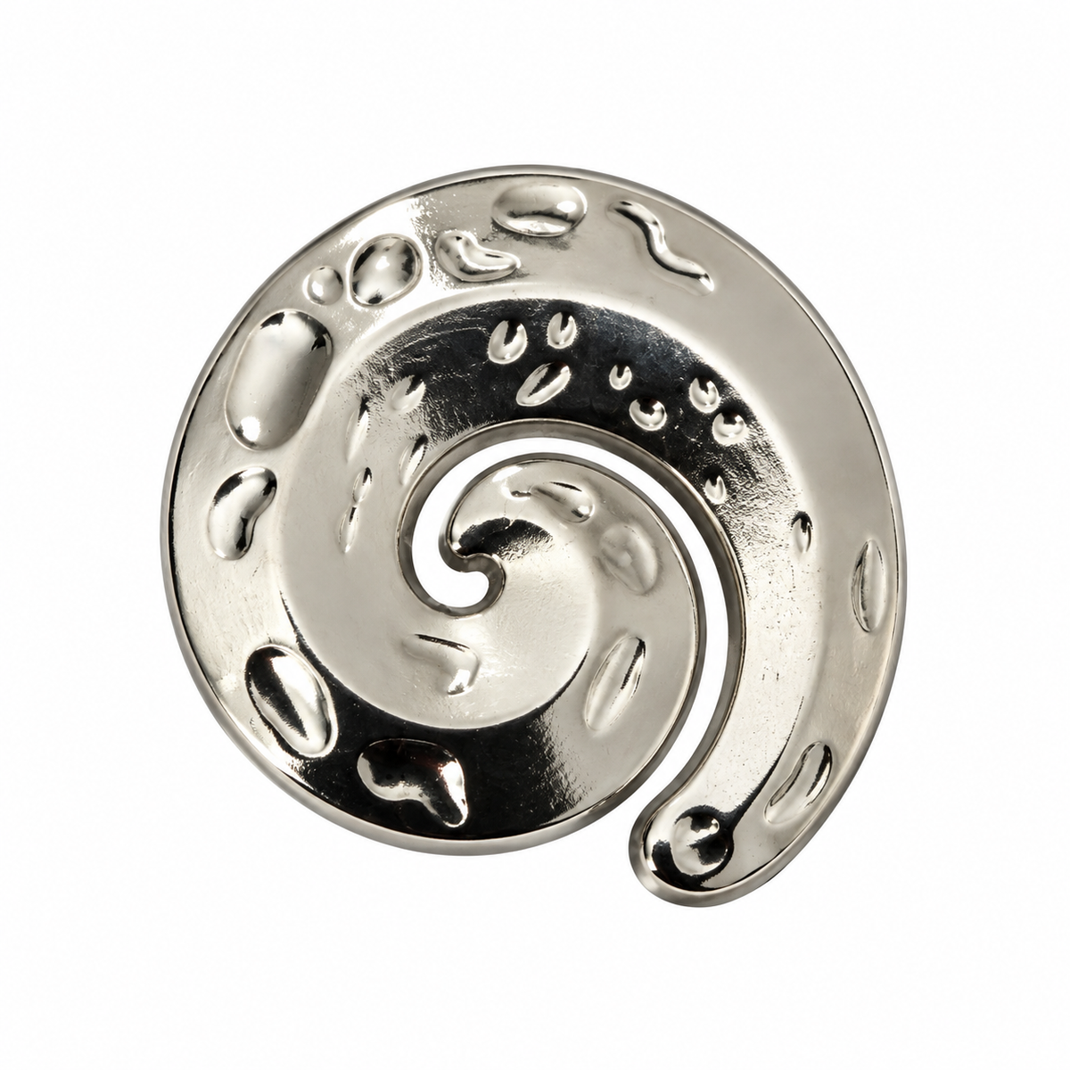 VP 15 Silver Whelk-Shaped Metal Shank Button – 22 & 37 mm - Premium Fashion Accessories