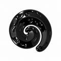 VP 15 Shiny Black Whelk-Shaped Metal Shank Button – 22 & 37 mm - Premium Fashion Accessories