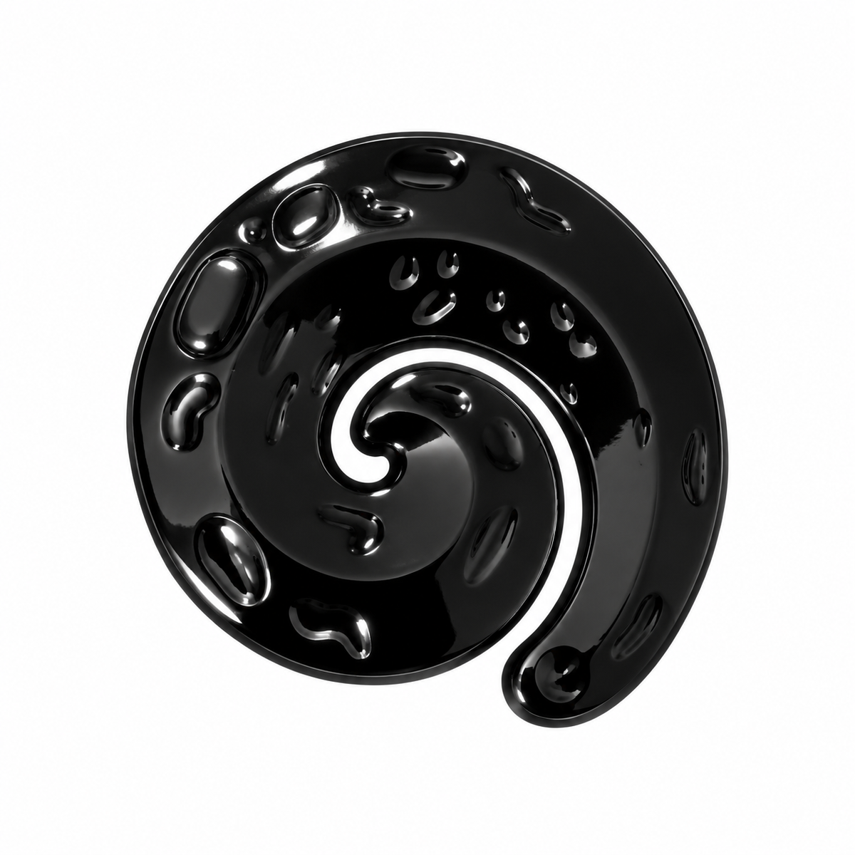 VP 15 Shiny Black Whelk-Shaped Metal Shank Button – 22 & 37 mm - Premium Fashion Accessories