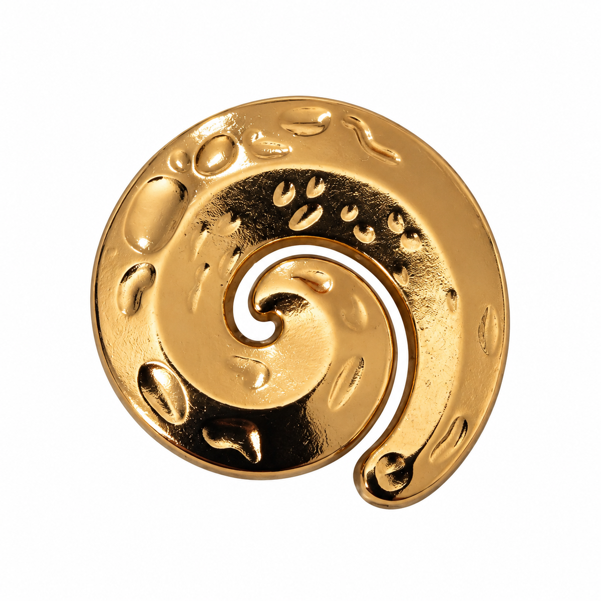 VP 15 Gold Whelk-Shaped Metal Shank Button – 22 & 37 mm - Premium Fashion Accessories