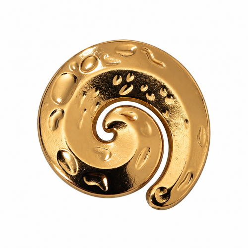 VP 15 Gold Whelk-Shaped Metal Shank Button – 22 & 37 mm - Premium Fashion Accessories