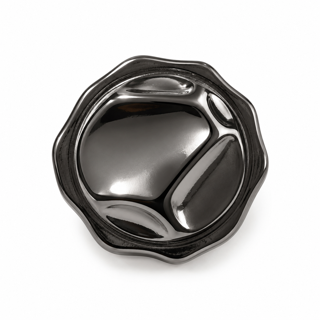 VP 23 Gunmetal Modern Line Metal Shank Button – 12.5, 18 & 25 mm - Premium Fashion Accessories