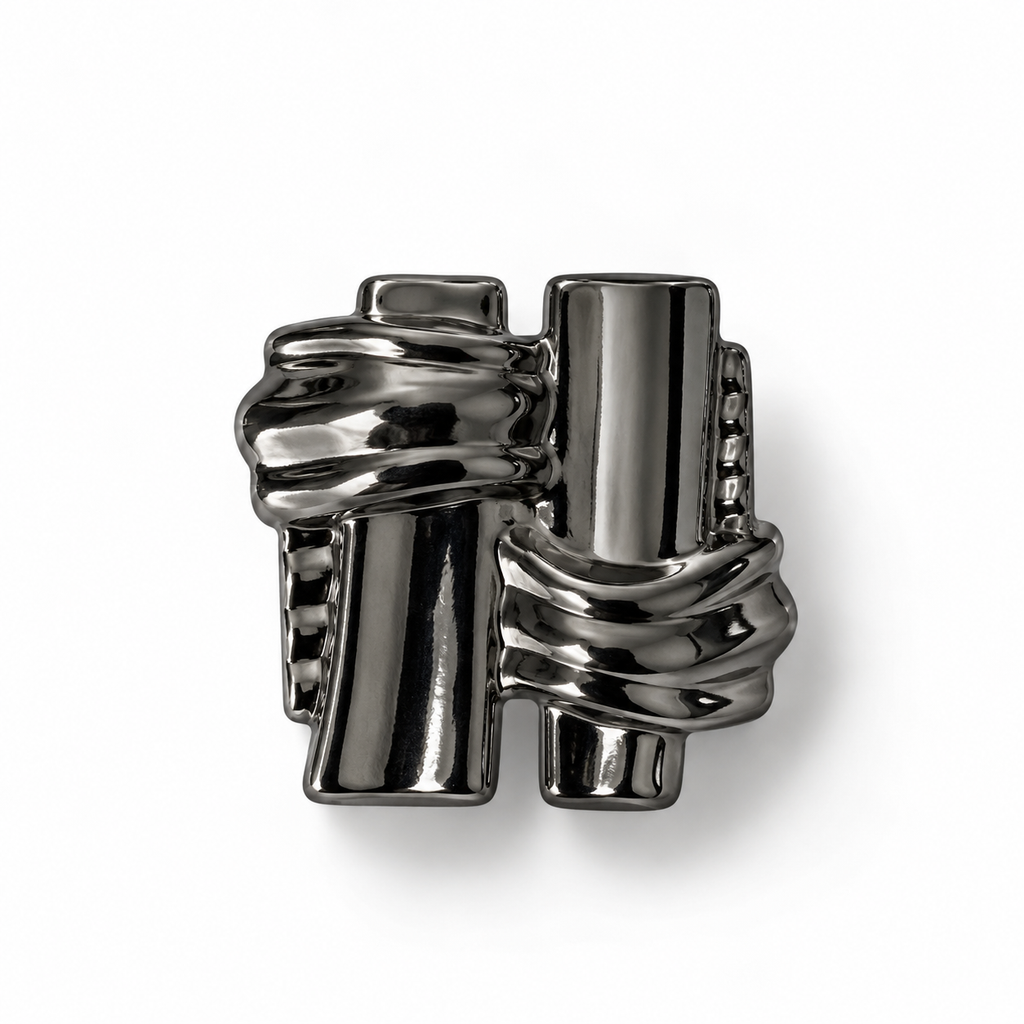 VP 24 Gunmetal Knitted Pattern Metal Shank Button – 18, 22 & 28 mm - Premium Fashion Accessories