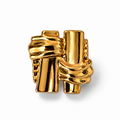 VP 24 Gold Knitted Pattern Metal Shank Button – 18, 22 & 28 mm - Premium Fashion Accessories