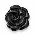 VP 25 Shiny Black Rose Flower Metal Shank Button – 50 mm - Premium Fashion Accessories