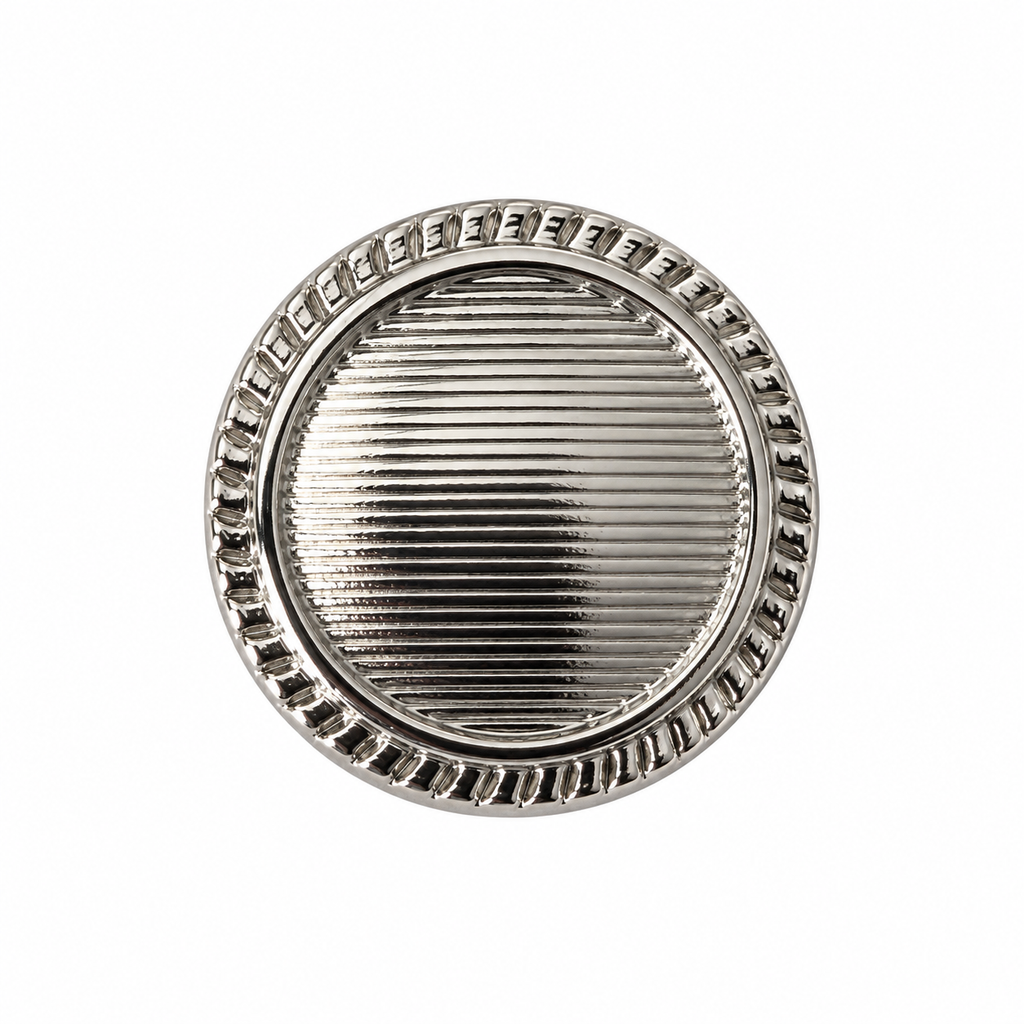 VP 26 Silver Classic Metal Shank Button – 15, 18 & 20 mm
