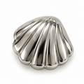 VP 28 Silver Shell-Shaped Metal Shank Button – 15, 25 & 30 mm