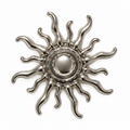 VP 29 Silver Sun-Shaped Metal Shank Button – 37 mm