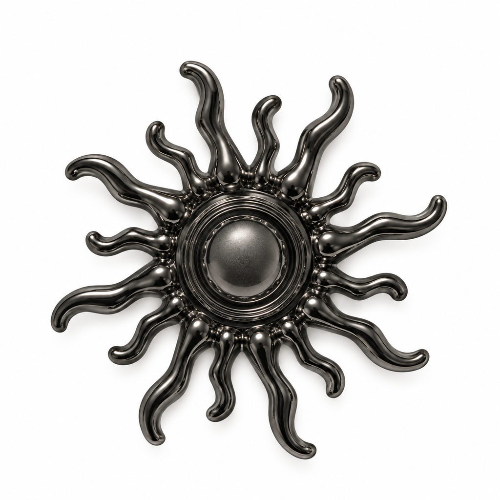 VP 29 Gunmetal Sun-Shaped Metal Shank Button – 37 mm
