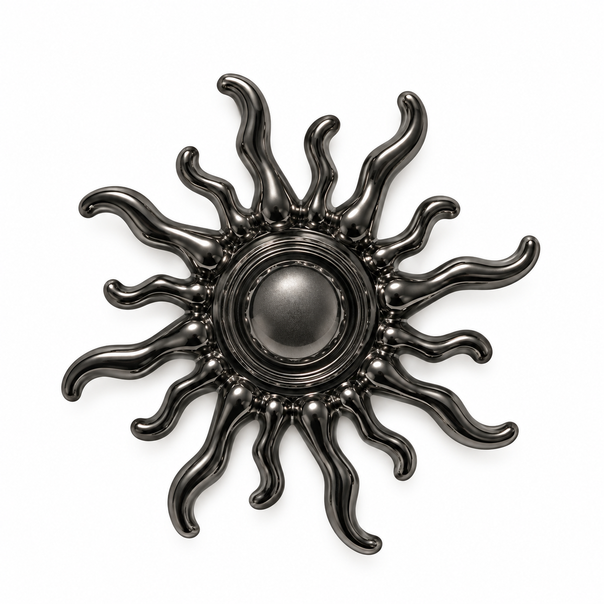 VP 29 Gunmetal Sun-Shaped Metal Shank Button – 37 mm