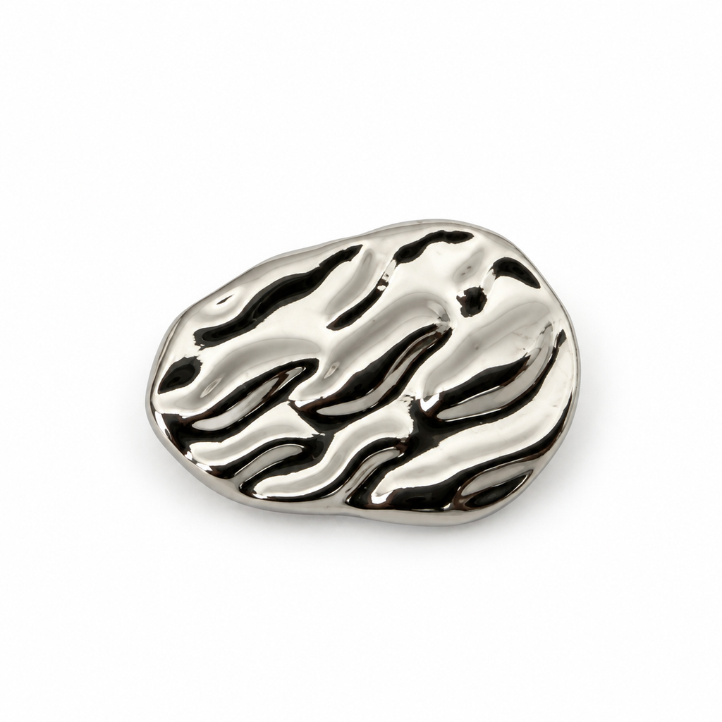 VP 30 Silver Ellipse Metal Shank Button – 20 & 25 mm - Premium Fashion Accessories
