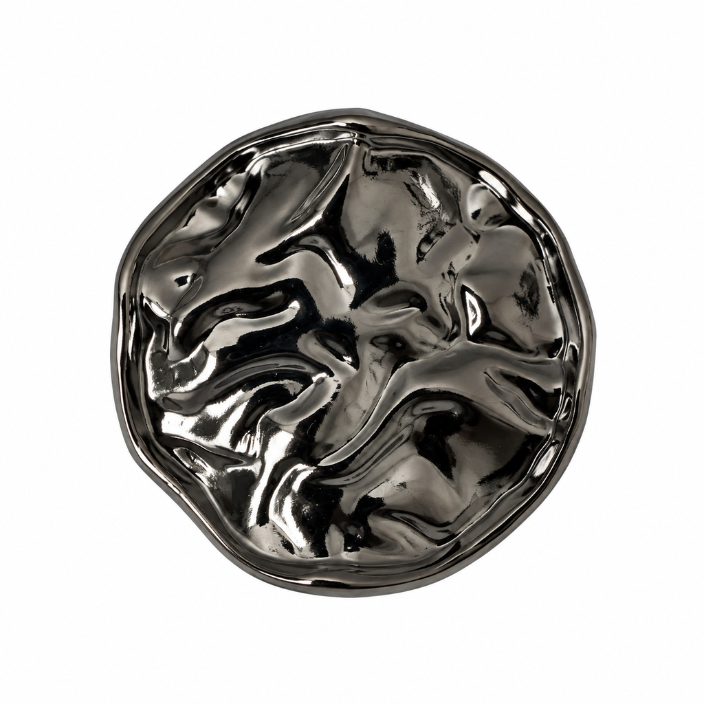 VP 31 Gunmetal Wave Pattern Metal Shank Button – 20 & 28 mm - Premium Fashion Accessories