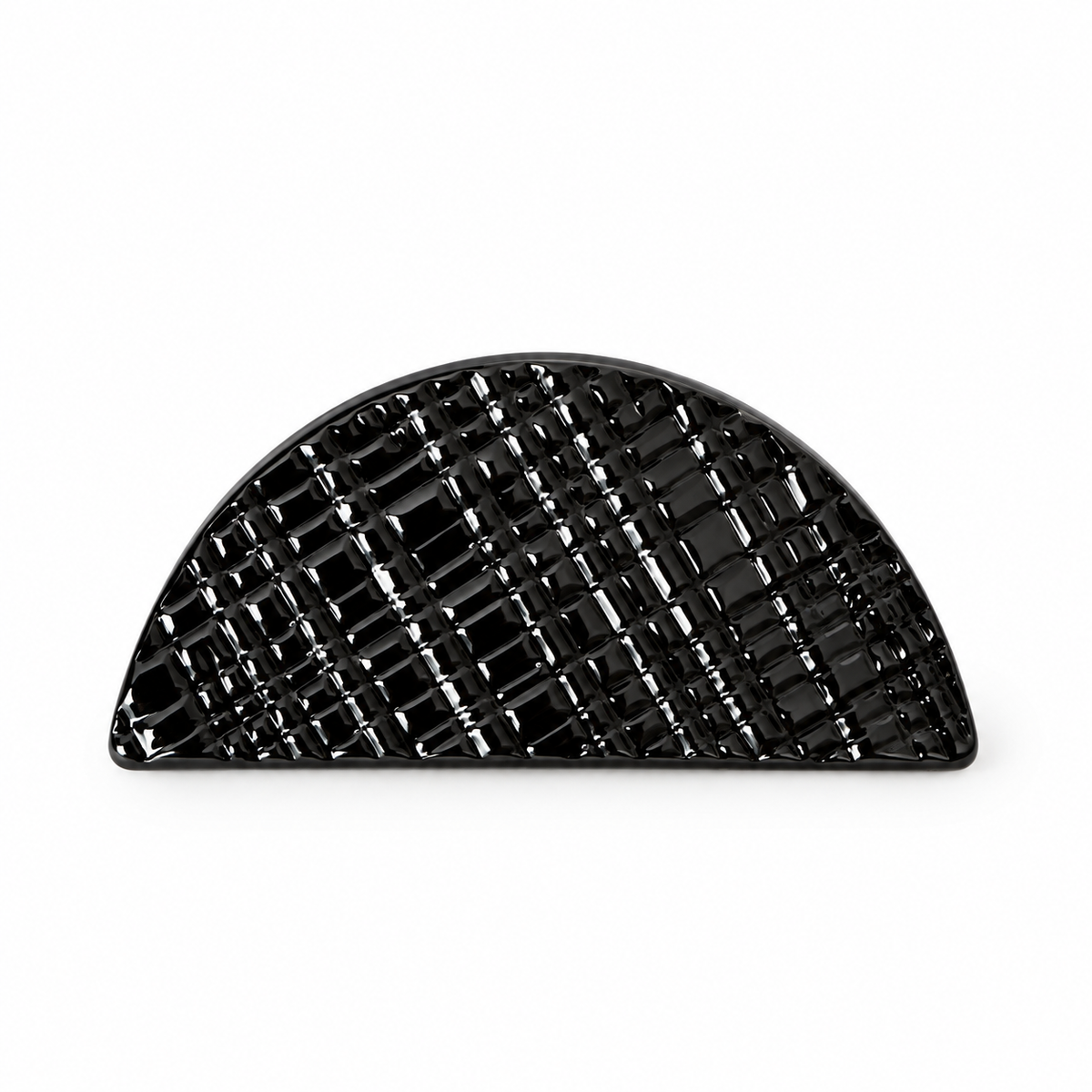 VP 32 Shiny Black Half-Ring Metal Shank Button – 37 mm