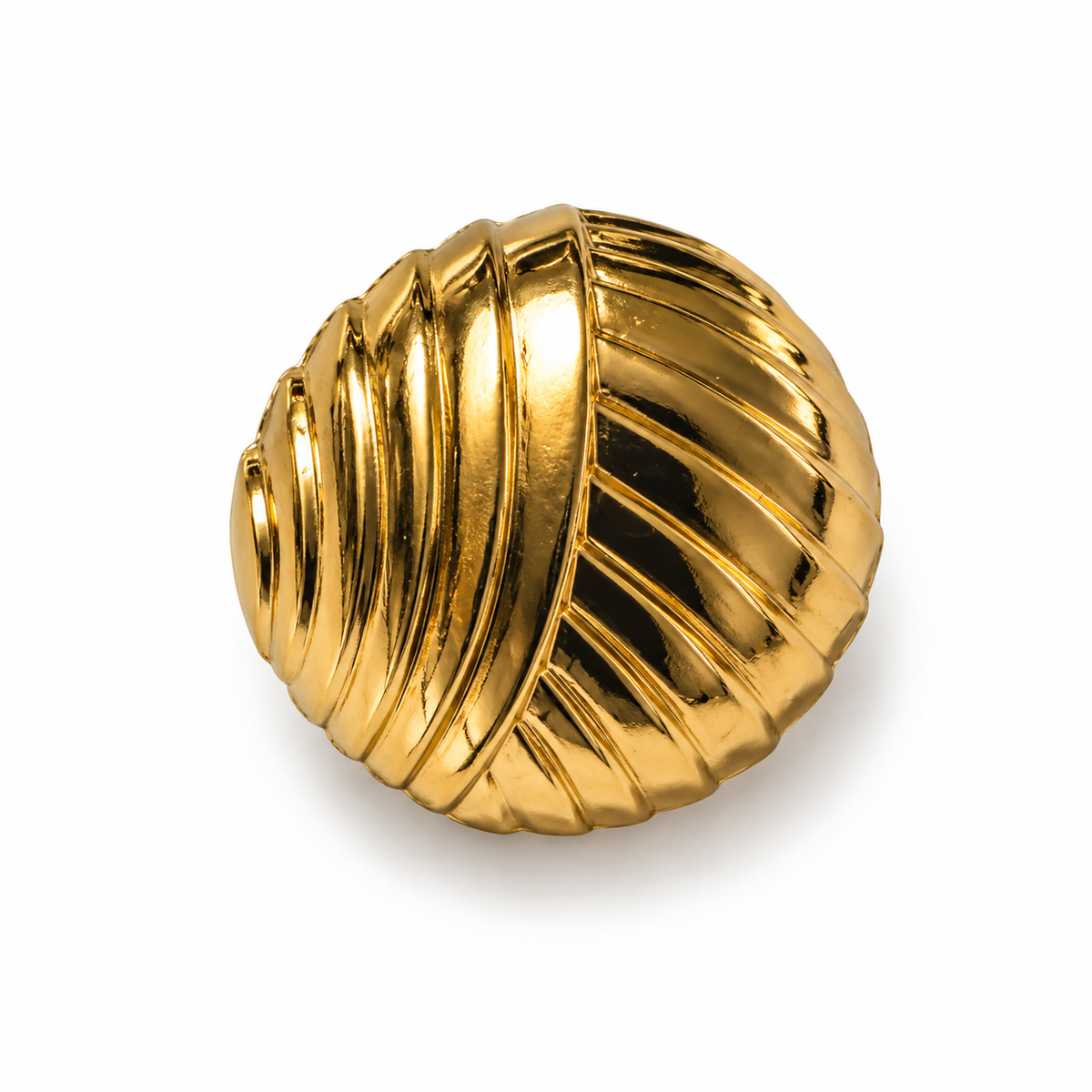 VP 32 Gold Striped Pattern Metal Shank Button – 18 & 22 mm - Premium Fashion Accessories