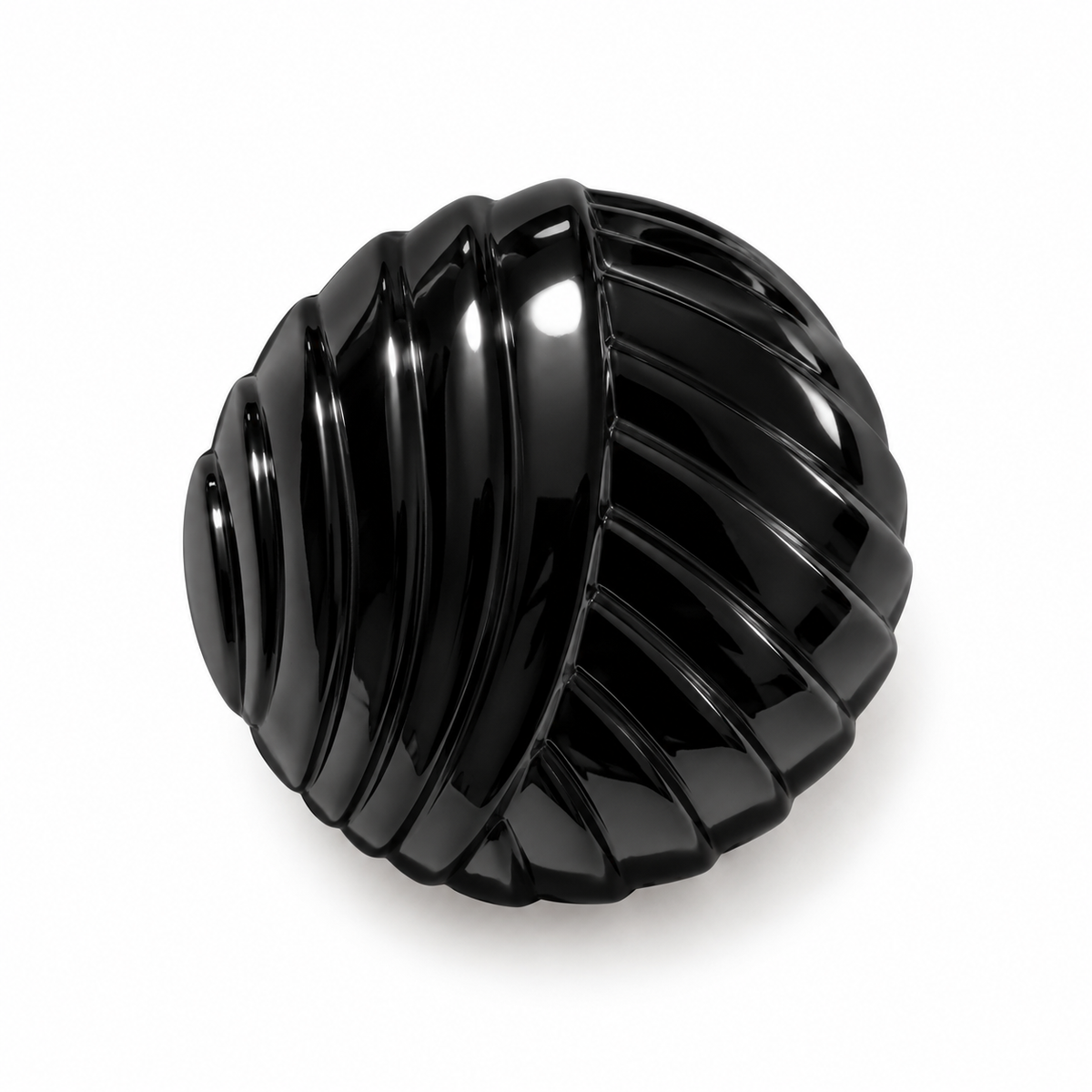 VP 32 Shiny Black Striped Pattern Metal Shank Button – 18 & 22 mm - Premium Fashion Accessories