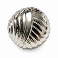 VP 32 Silver Striped Pattern Metal Shank Button – 18 & 22 mm - Premium Fashion Accessories