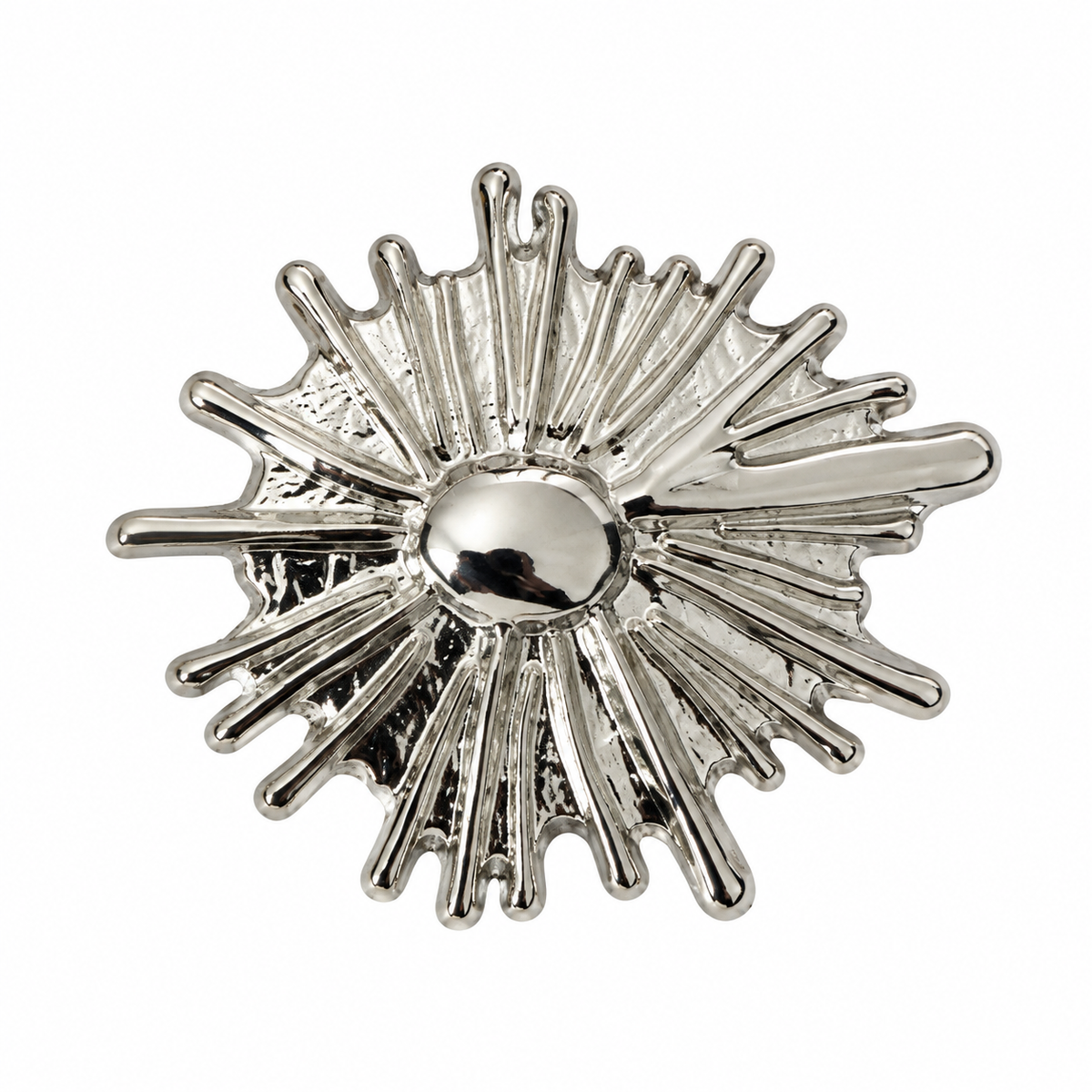 VP 34 Silver Burst Effect Metal Shank Button