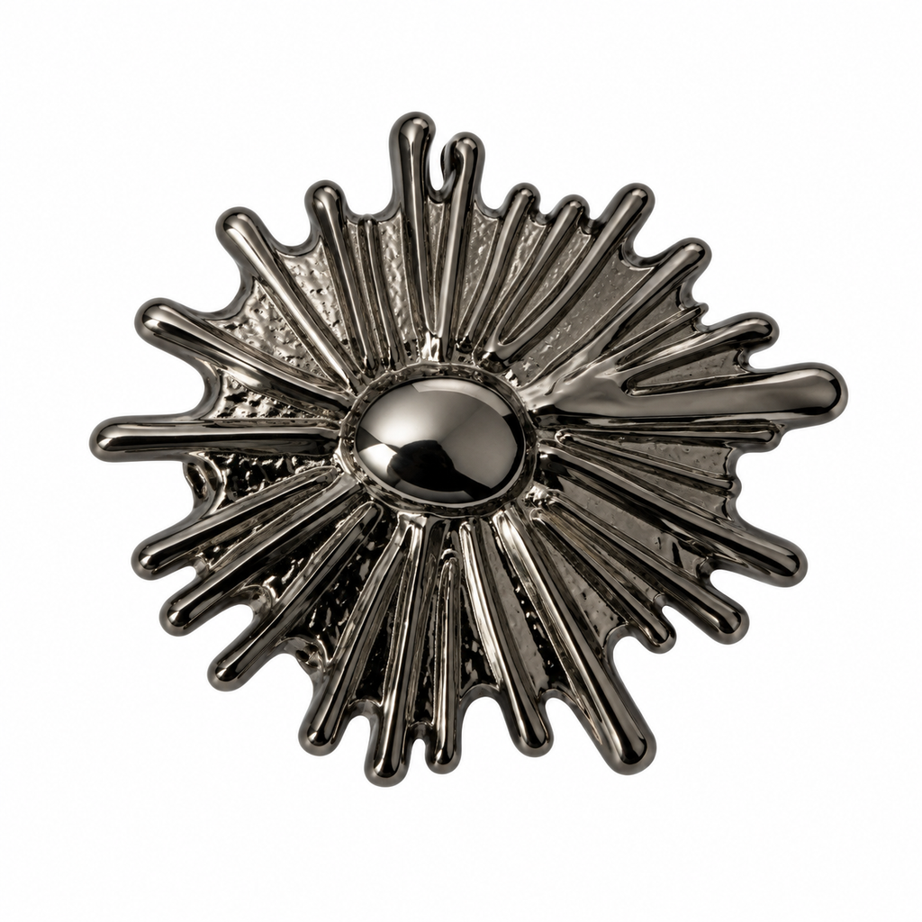 VP 34 Gunmetal Burst Effect Metal Shank Button