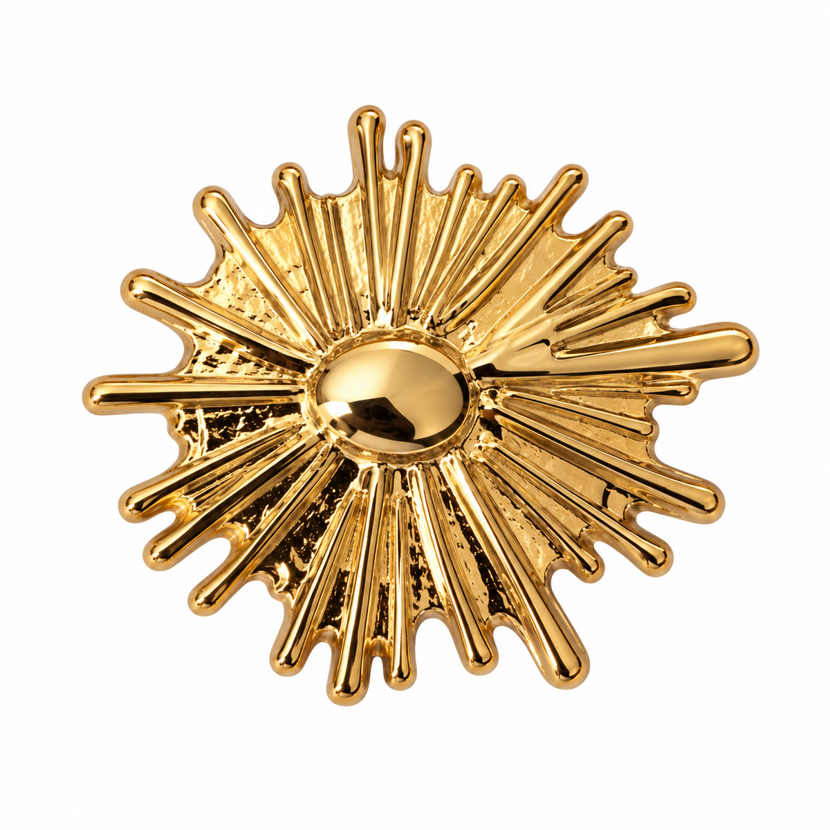 VP 34 Gold Burst Effect Metal Shank Button