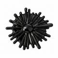VP 34 Shiny Black Burst Effect Metal Shank Button