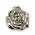 VP 35 Silver Rose-Shaped Metal Shank Button – 22 & 37 mm