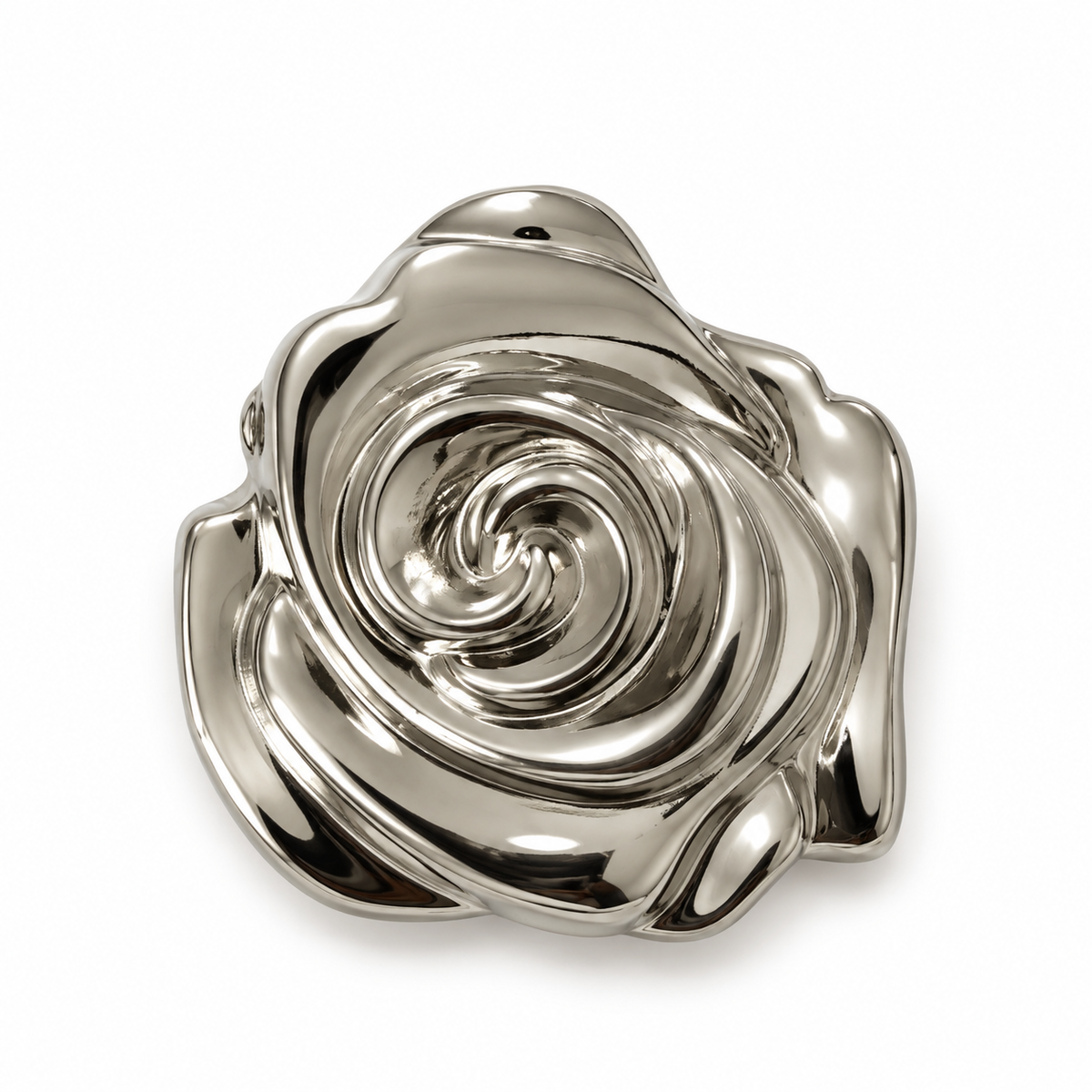 VP 35 Silver Rose-Shaped Metal Shank Button – 22 & 37 mm