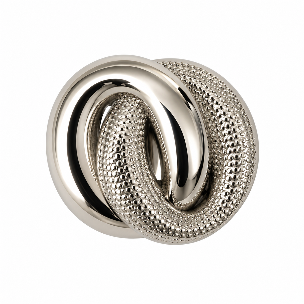 VP 36 Silver Double-Ring Metal Shank Button – 30 mm