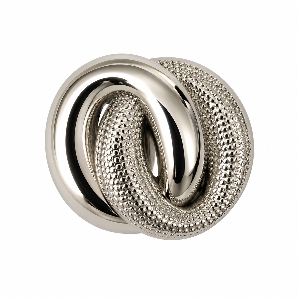 VP 36 Silver Double-Ring Metal Shank Button – 30 mm