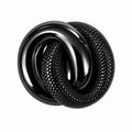 VP 36 Shiny Black Double-Ring Metal Shank Button – 30 mm