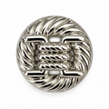 VP 39 Silver Knitted Pattern Metal Shank Button – 18 & 22 mm