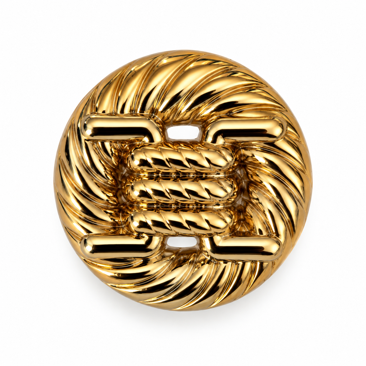 VP 39 Gold Knitted Pattern Metal Shank Button – 18 & 22 mm