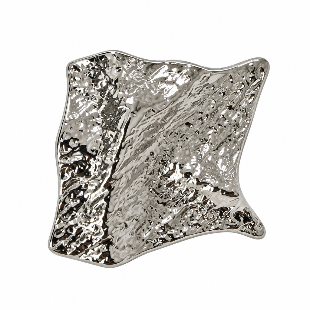 VP 85 Silver Square-Style Metal Shank Button – 22 & 34 mm