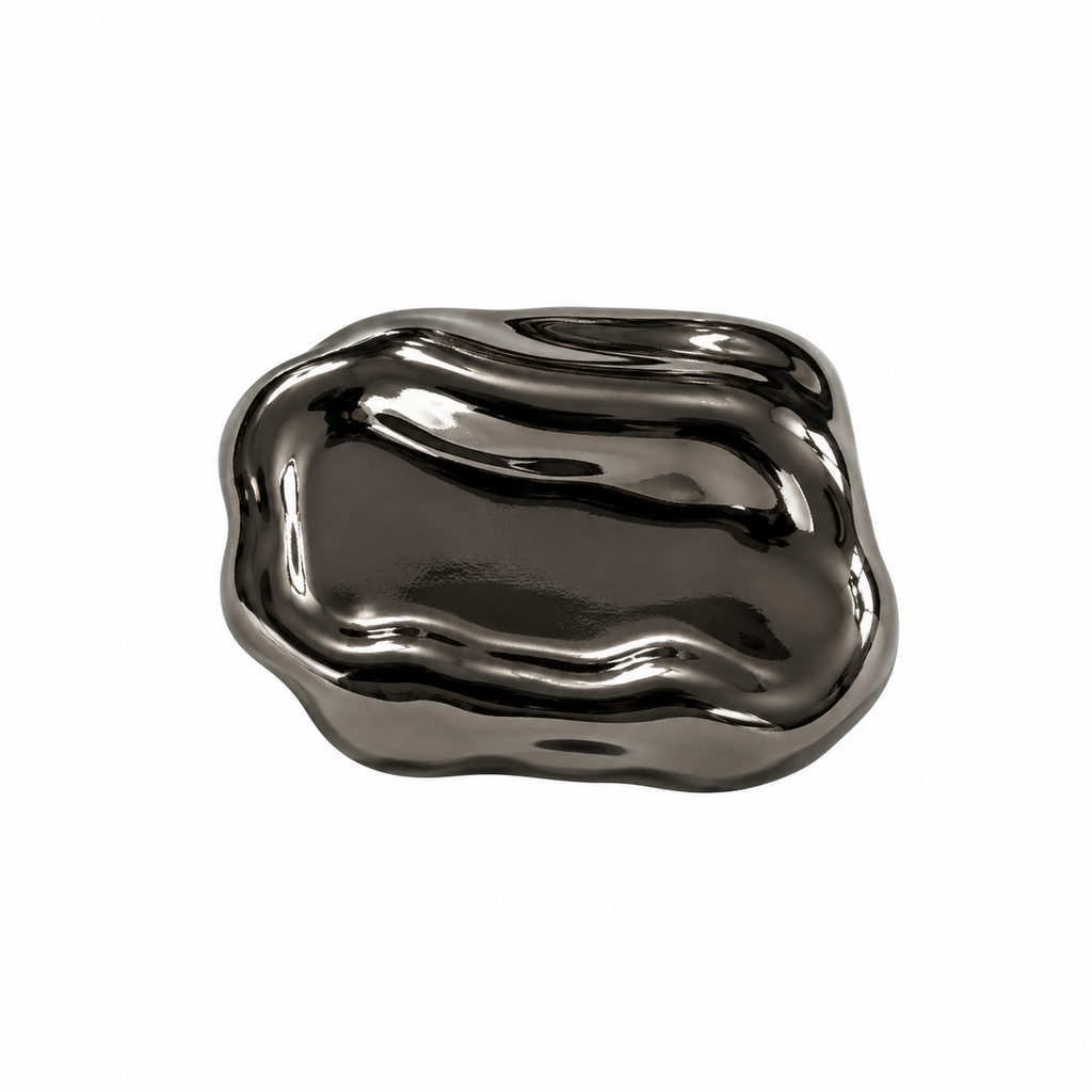 VP 86 Gunmetal Asymmetric Wavy Rectangular Metal Shank Button – 22 & 28 mm