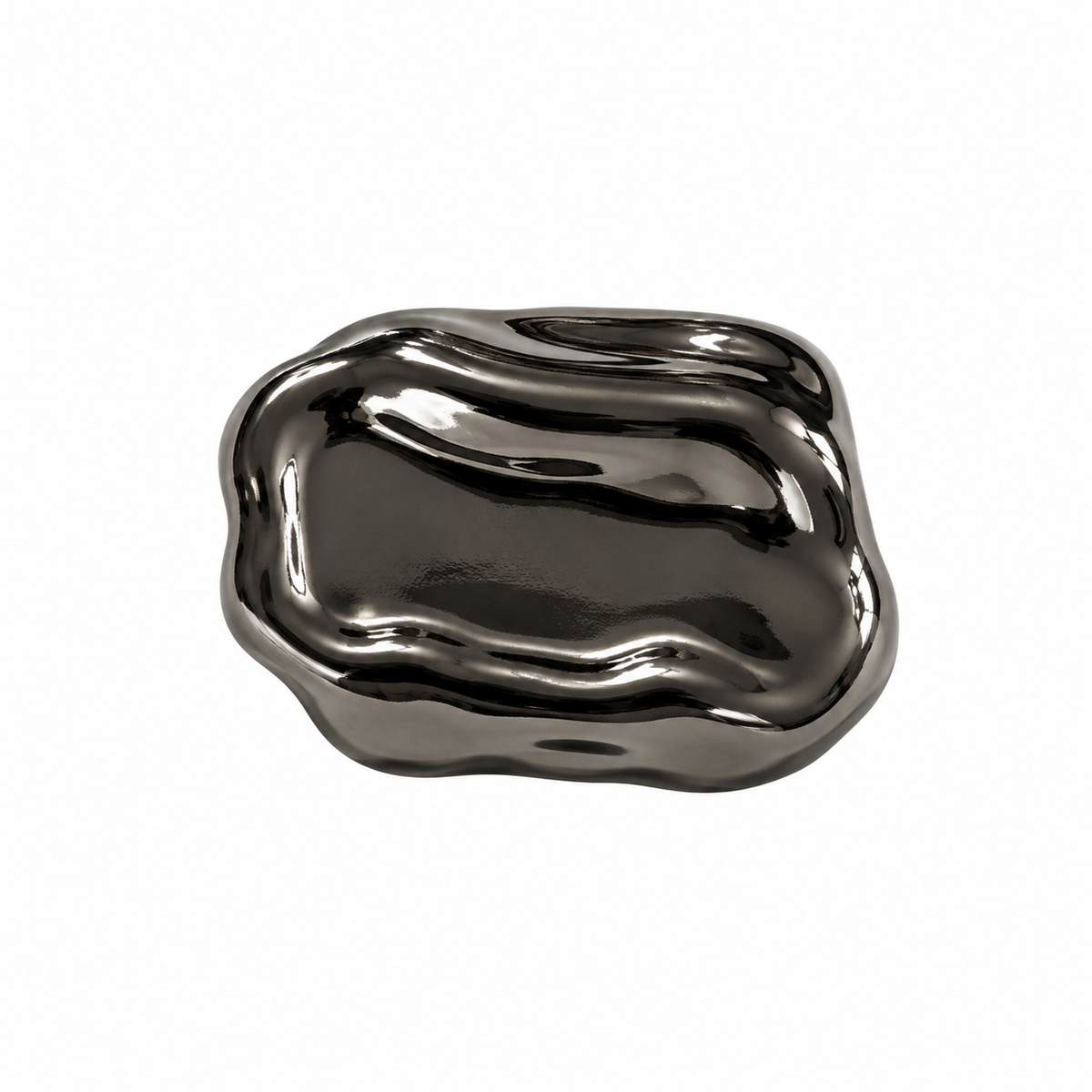 VP 86 Gunmetal Asymmetric Wavy Rectangular Metal Shank Button – 22 & 28 mm