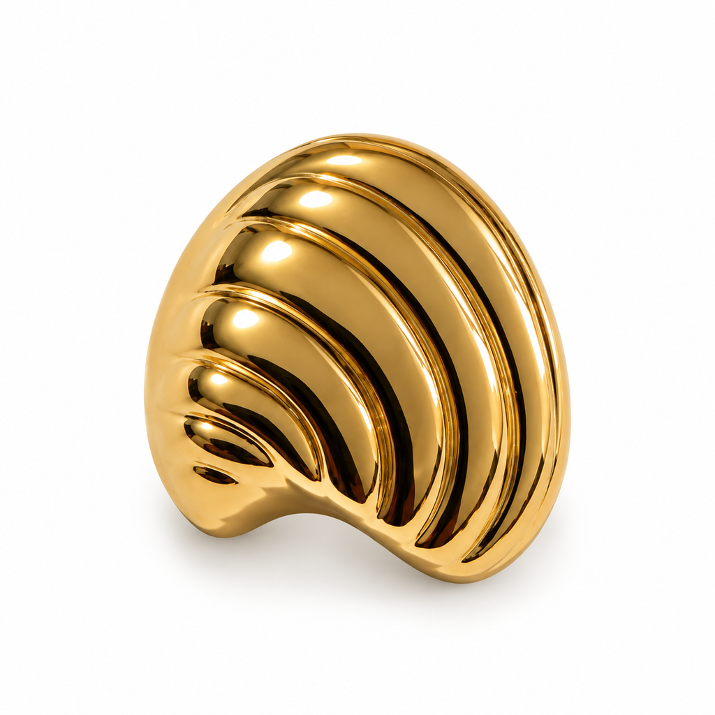 VP 95 Gold Shell-Shaped Metal Shank Button – 15, 20 & 25 mm