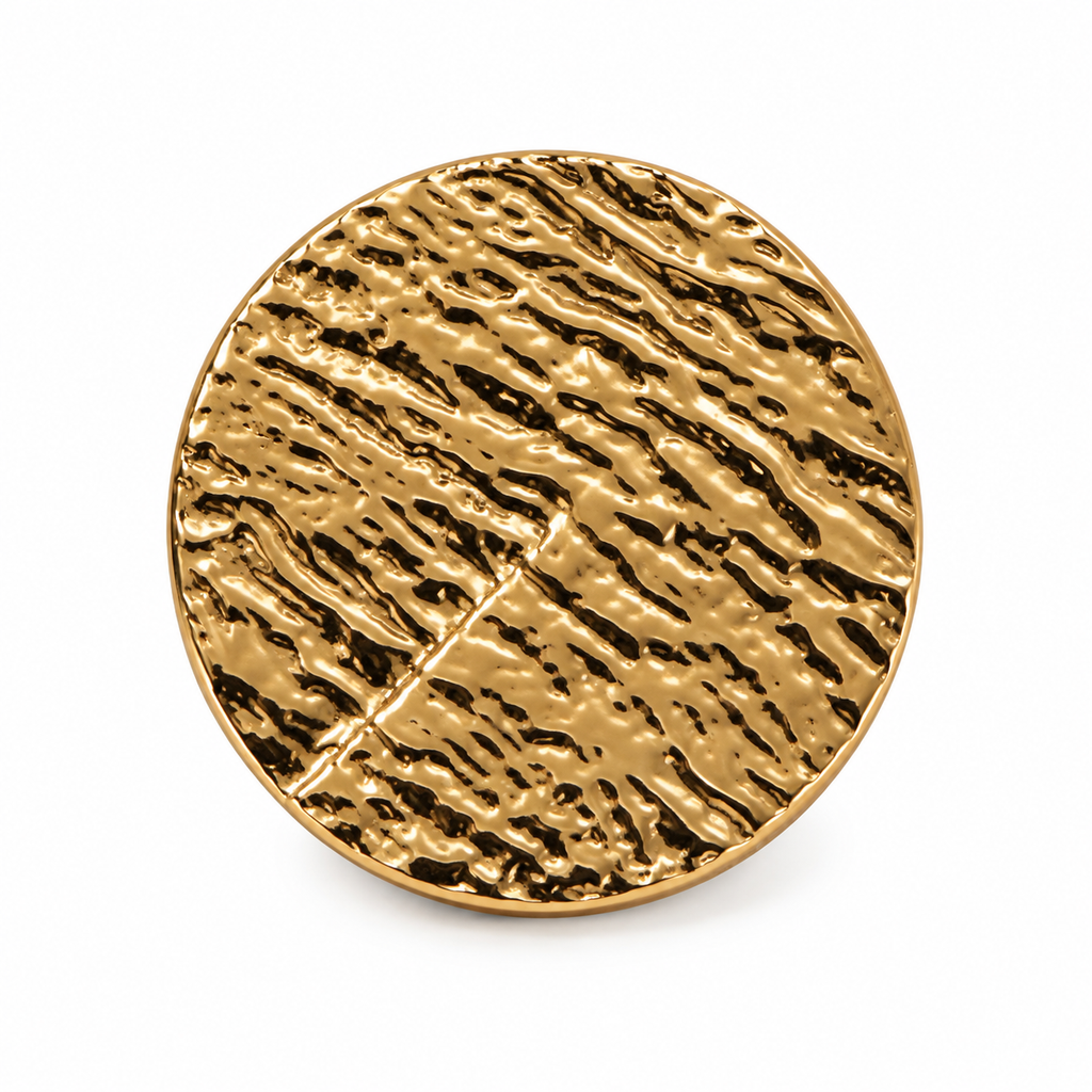 VP 96 Gold Wave Design Metal Shank Button – 22 & 30 mm