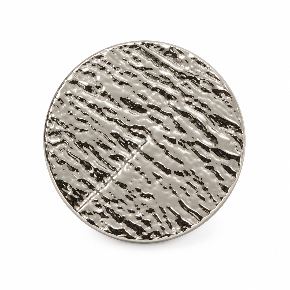 VP 96 Silver Wave Design Metal Shank Button – 22 & 30 mm
