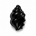 VP 97 Shiny Black Sea Snail-Shaped Metal Shank Button – 25 & 37 mm