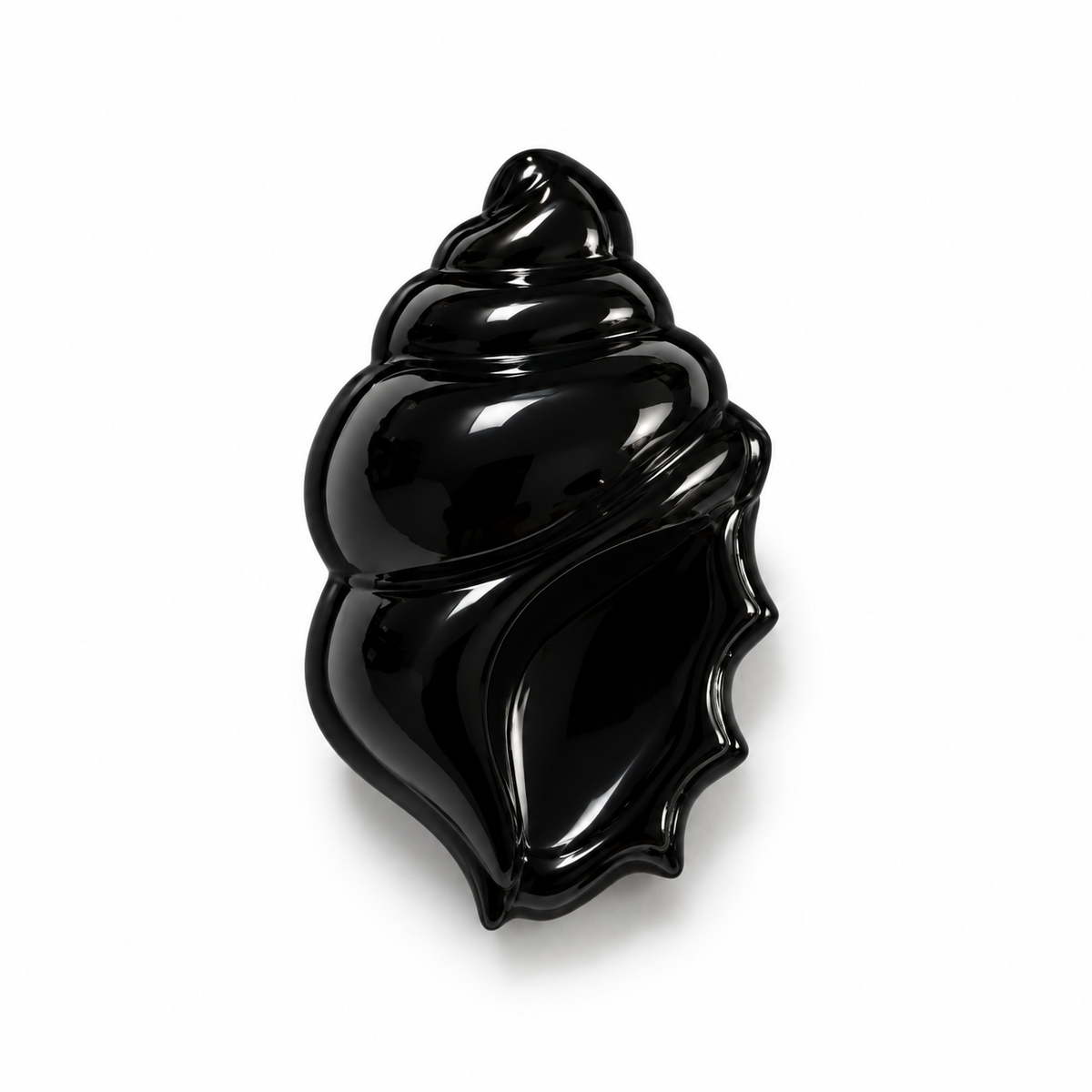 VP 97 Shiny Black Sea Snail-Shaped Metal Shank Button – 25 & 37 mm