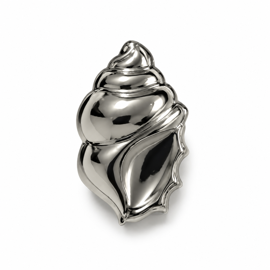 VP 97 Silver Sea Snail-Shaped Metal Shank Button – 25 & 37 mm